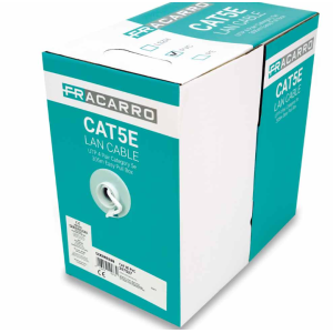 Cavo Ethernet Cat 5E Bulk Da 305m Grigio - Cavo Di Rete UTP CCA Per Internet Veloce 1 Gbps, 100 MHz, AWG24