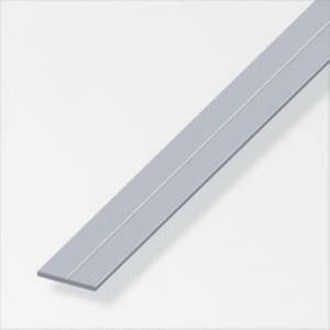 Asta piatta in alluminio verniciato a polvere, profilo piatto in alluminio, 10 x 4 mm x 1.000 + -5 mm, bianco RAL 9016 lucido