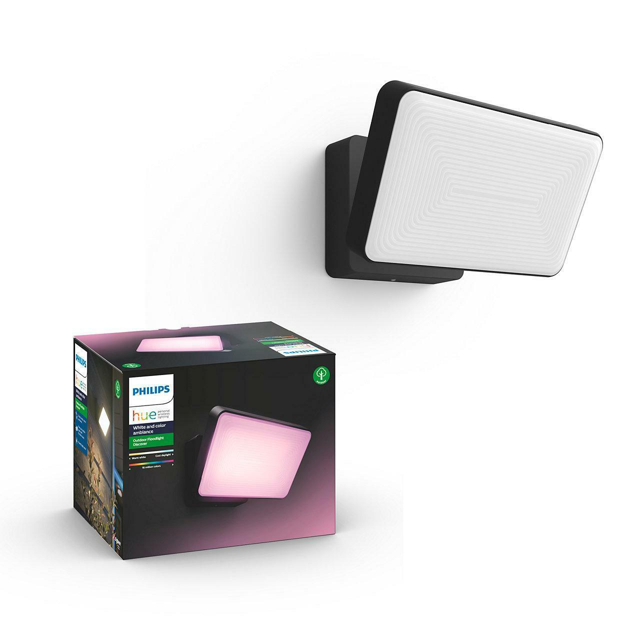 PHILIPS HUE DISCOVER HUE PROIETTORE NERO IN METALLO PER ESTERNO 915005731401  1743530P7