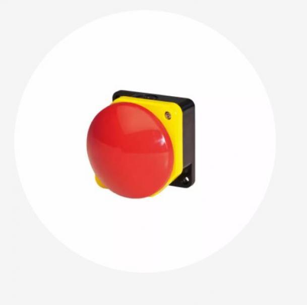 Pulsantiera a fungo assiale Giovenzana PG1M9W01-rosso-diametro 90 IP66