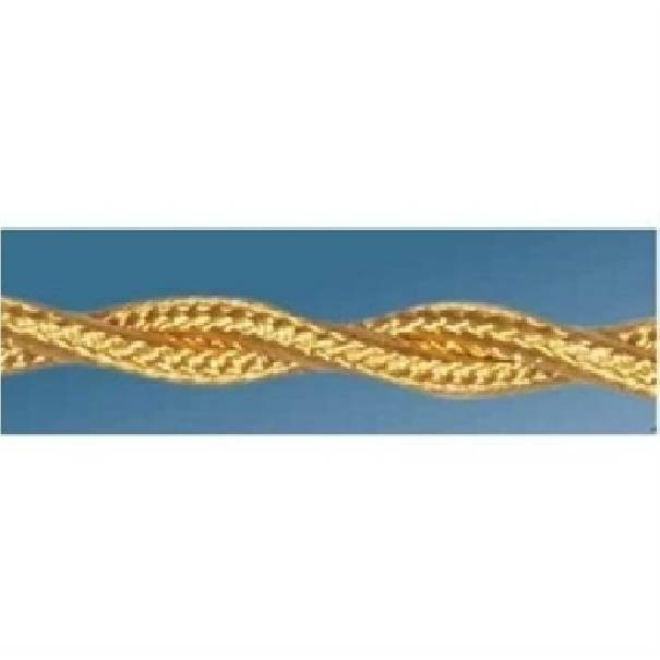 GAMBARELLI CAVO SETA TRECCIA 3X1,5 COLORE ORO 100 METRI 10510