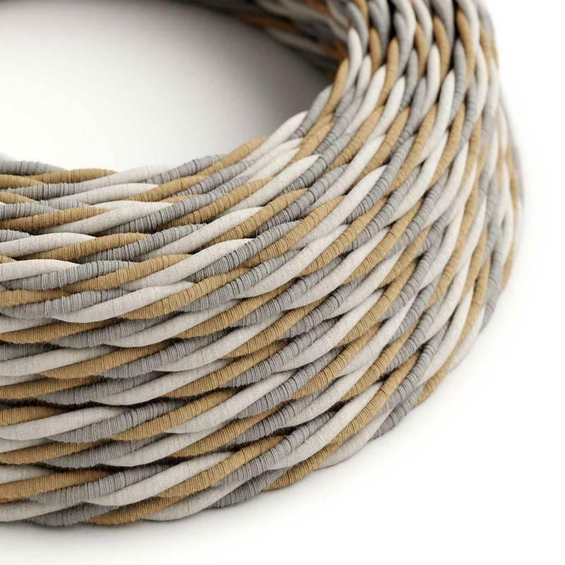 KREATIV-KABEL ITALIEN KABEL 3X0,75 BESCHICHTETE BAUMWOLLE, JUTE UND NATURLEINEN LAND XZ3TN07  