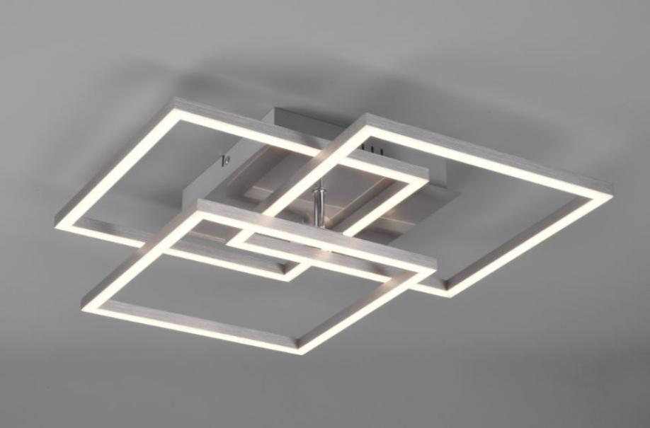 TRIO LIGHTING PLAFONIERA LED MOBILE 3 QUADRATI ORIENTABILI CON TELECOMANDO MULTIFUNZIONE 28W 2700-6000K NICHEL OPACO R62883107