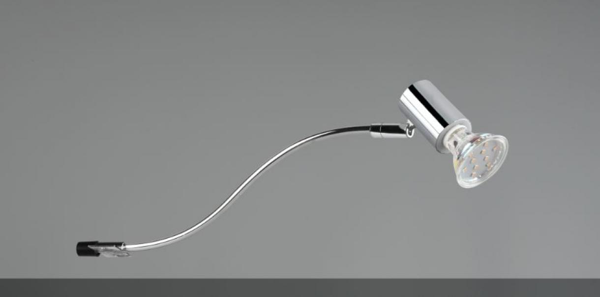 TRIO LIGHTING APPLIQUE GIADA ORIENTABILE DA AVVITARE SU SPECCHIO LAMPADINA ESCLUSA IP44 CROMO 283400106