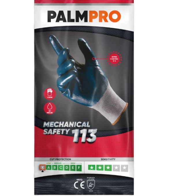 12 PAIA DI GUANTI DA LAVORO SPALMATI NYLON / NITRILE MISURA 9 GUANTO COPPIA