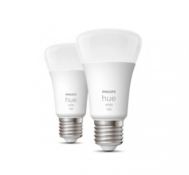 PHILIPS HUE WEISS 2 LED GLÜHBIRNEN E27 9.5W A60 929002469205 28919200  