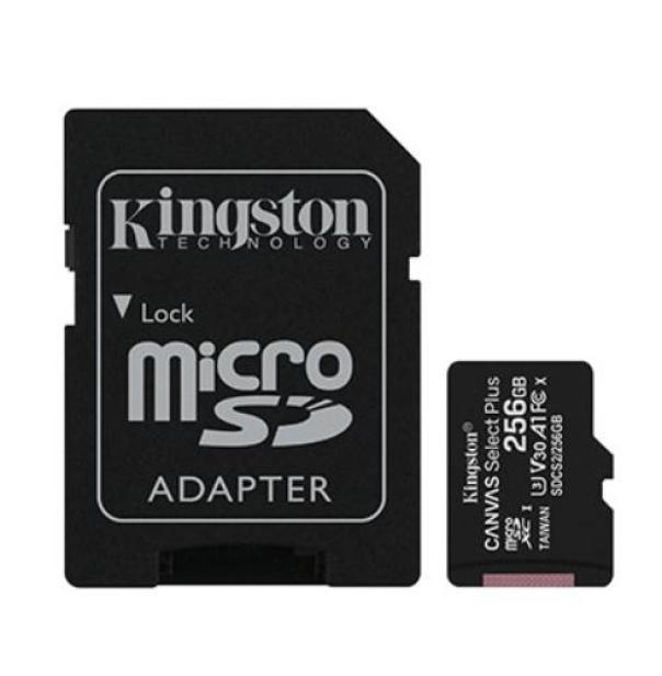 Kingston Canvas Select Plus 256GB Micro SD Karte mit SD Adapter-SDCS2256GB