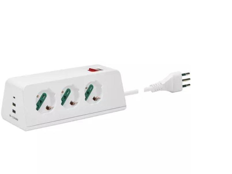 Vimar desk power strip 3 prises universelles + 3 usb +S11+Cbe blanc - 00608.CC.B  