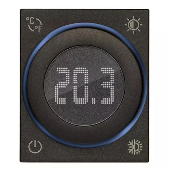 IoT thermostat de roue Vimar Linea 2 modules noir - 30810.G  