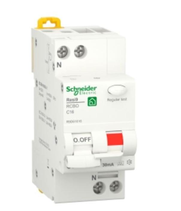 Schneider Electric Fehlerstrom-Schutzschalter Resi9 1P+N 16A 30mA - R9D61616 Schneider Electric Fehlerstrom-Schutzschalter Resi9 1P+N 16A 30mA - R9D61616