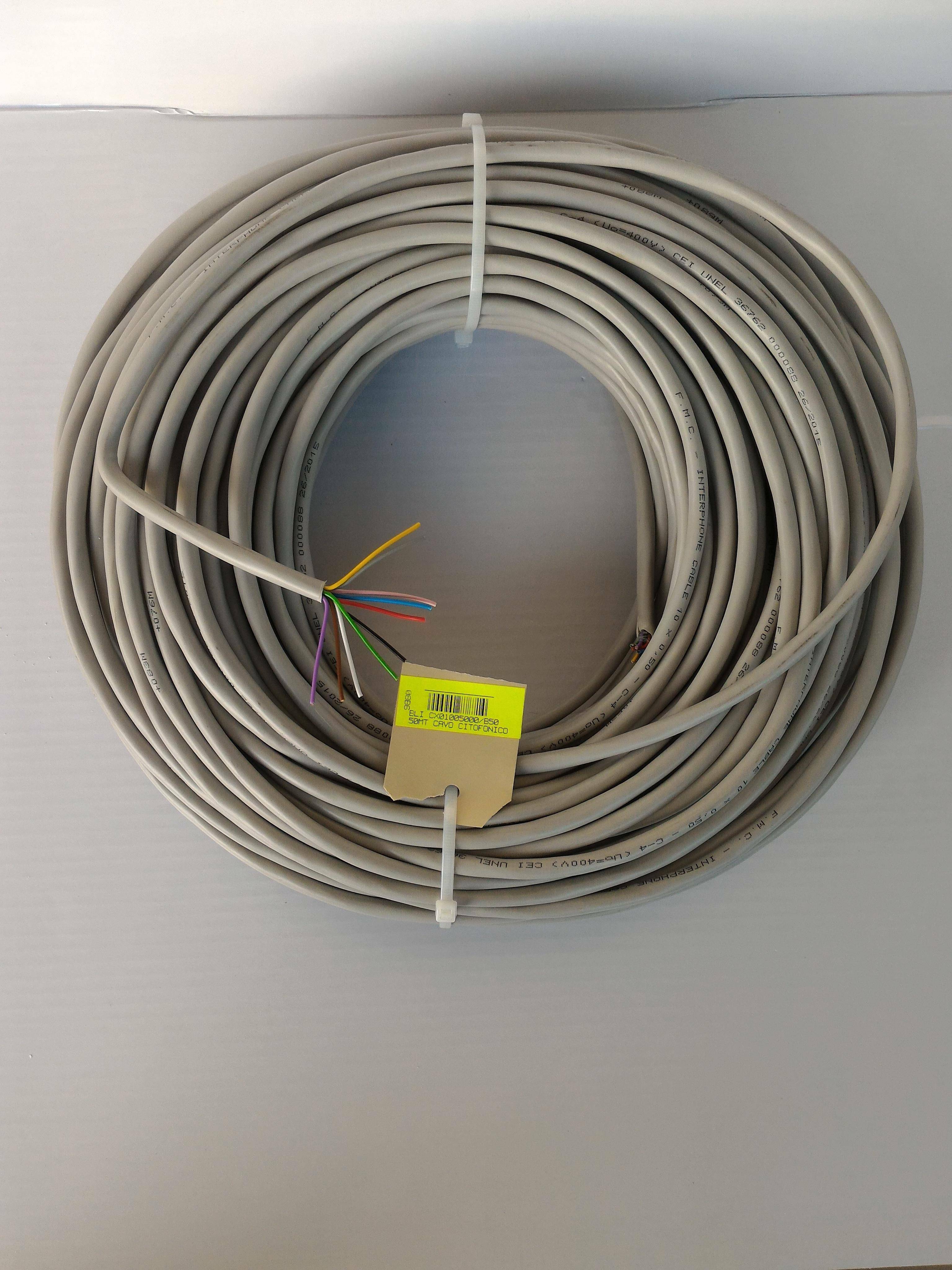 MICRO TEK 50 METRI DI CAVO CITOFONICO 10 CONDUTTORI CON SEZIONE DA 0,50 MM CX01005000/B50