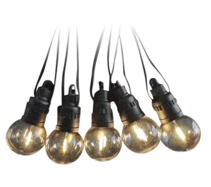 Catenaria led  con pannello solare e telecomando V-tac 3000K 12 metri con 10 lampadineVT-70512 - 7804