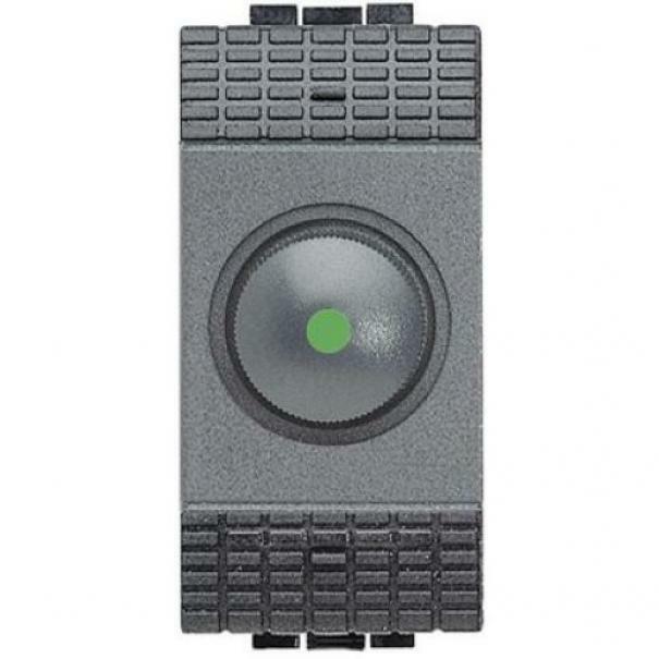 BTICINO LIVINGLIGHT DIMMER WITH DIVERTER 500W ANTHRACITE L4402N 