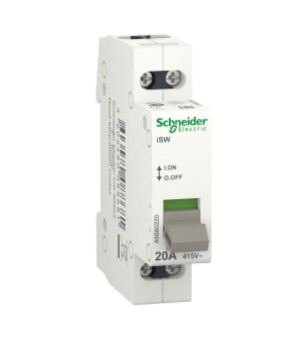 Schneider Electric Acti9 iSW 2P 20A Interrupteur-sectionneur - A9S60220 Schneider Electric Acti9 iSW 2P 20A Interrupteur-sectionneur - A9S60220