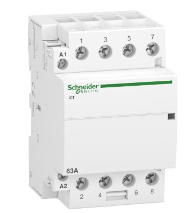 Schneider Electric Acti9 iCT Contactor 4NA 63A control 230-240V - A9C20864 Schneider Electric Acti9 iCT Contactor 4NA 63A control 230-240V - A9C20864