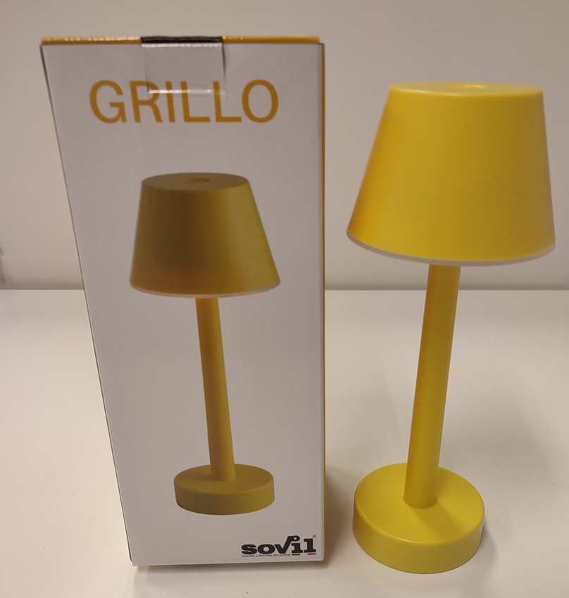 Sovil Grillo 3W 3000K amarillo recargable led lámpara de mesa - 97901/01 Sovil Grillo 3W 3000K amarillo recargable led lámpara de mesa - 97901/01