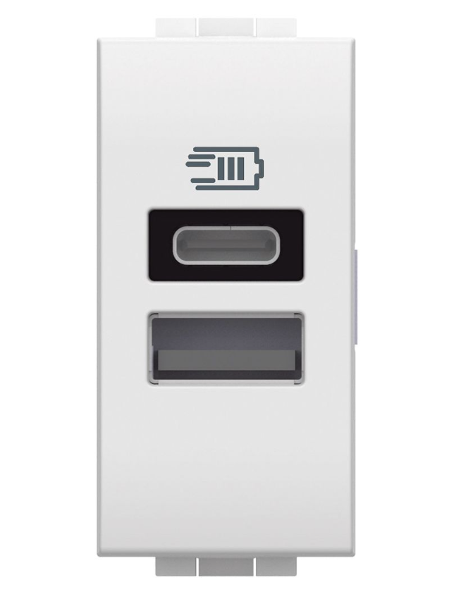 Bticino USB-Ladegerät Livinglight – Typ A, Bis 15W, Anthrazit, Für Unterputz-Montage