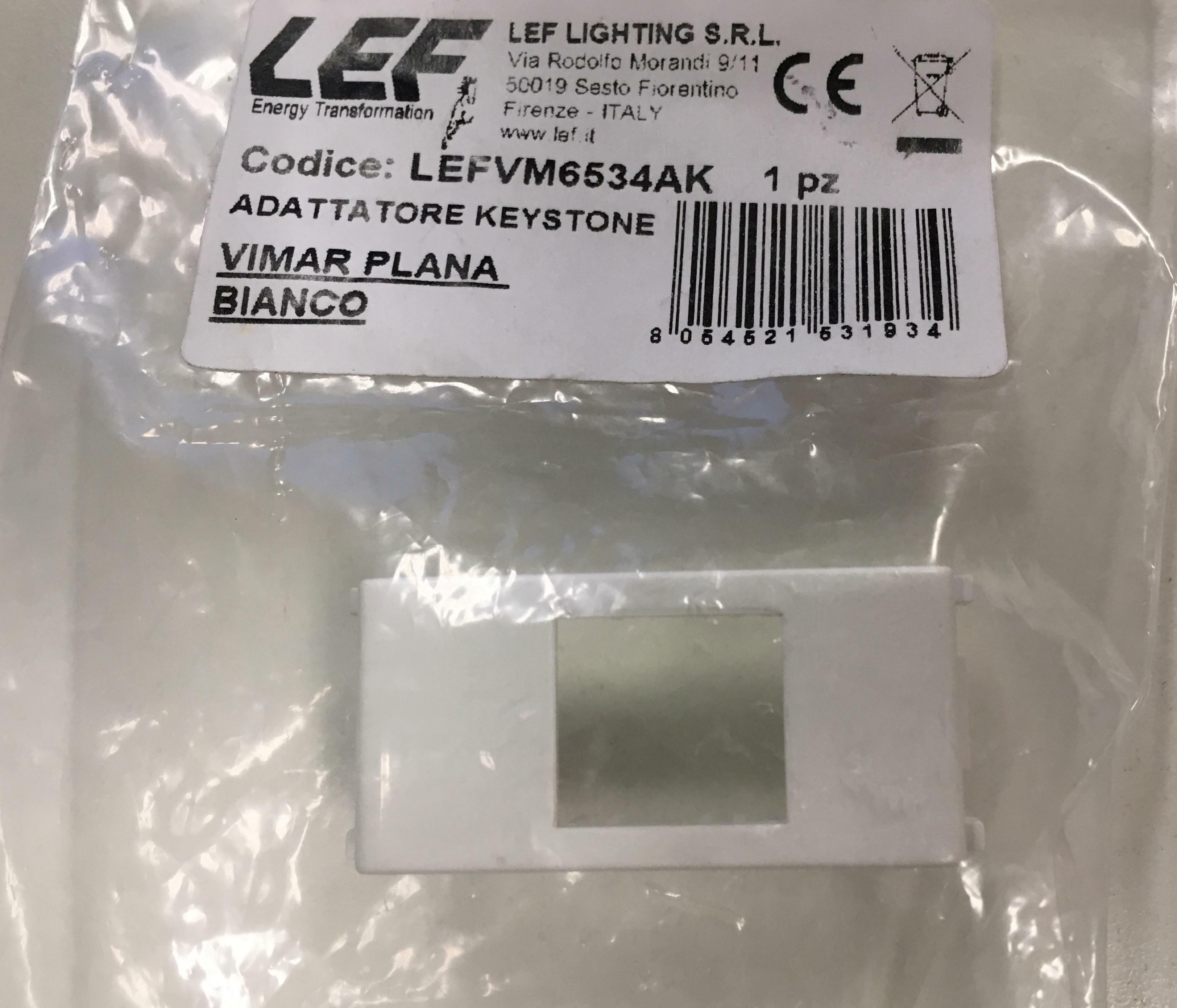 KEYSTONE ADAPTER VIMAR PLANA WHITE LEFVM6534AK