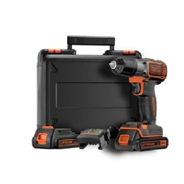 BLACK & DECKER TRAPANO AVVITATORE A BATTERIA CON AUTOSENSE 2X18V ASD184KB-QW