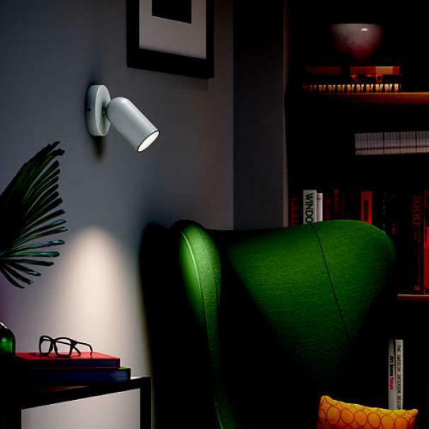 PHILIPS CONSUMER SPOTLIGHT PONGEE SINGLE SOCKET GU10 METAL WHITE 915005530501 5058131PN  