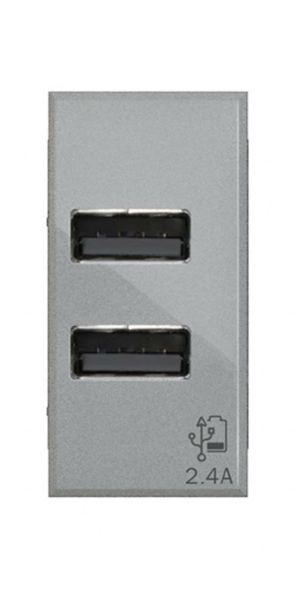 4Box USB-Ladegerät 2.1A – Schnelles Laden Ohne Netzteil, Kompatibel Mit Bticino & Vimar