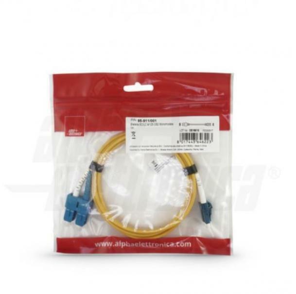 ALPHA ELECTRONIC KABELBAUM SC/LC 9/125 OS2 SINGLEMODE 1METER 95-911/001  