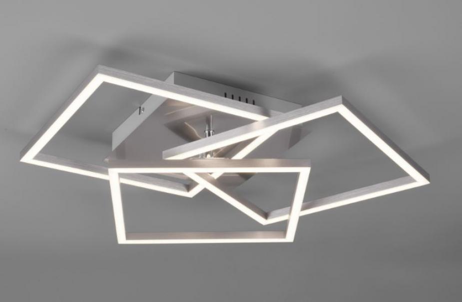 TRIO LIGHTING PLAFONIERA LED MOBILE 3 QUADRATI ORIENTABILI CON TELECOMANDO MULTIFUNZIONE 28W 2700-6000K NICHEL OPACO R62883107