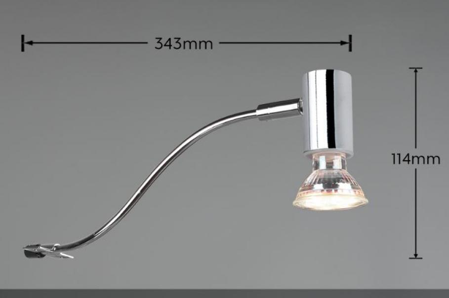 TRIO LIGHTING APPLIQUE GIADA ORIENTABILE DA AVVITARE SU SPECCHIO LAMPADINA ESCLUSA IP44 CROMO 283400106