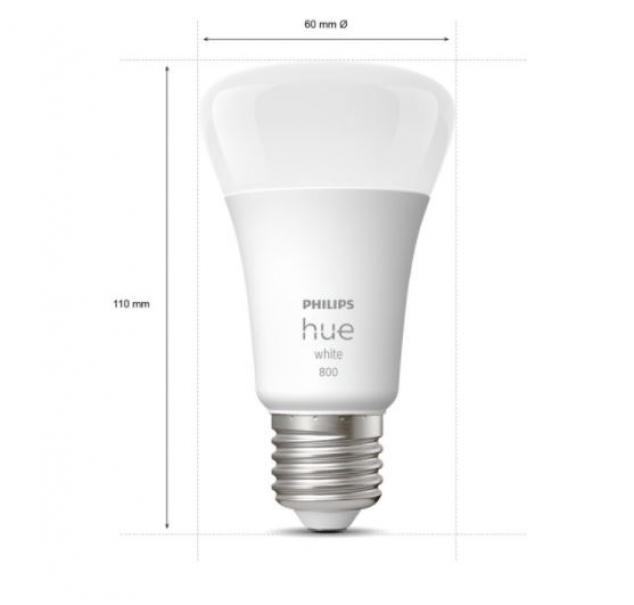 2 Philips Hue 31902800 929001821623-E27 9w-weiße LED-Lampen 2 Philips Hue 31902800 929001821623-E27 9w-weiße LED-Lampen