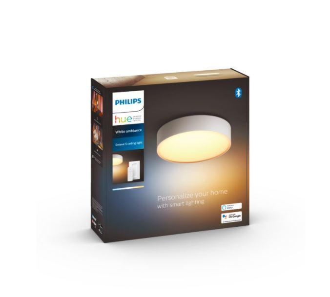 PHILIPS HUE ENRAVE S PLAFONNIER LED 9,6W 2200-6500K 250MM BLANC 915005996401 4115831P6 PHILIPS HUE ENRAVE S PLAFONNIER LED 9,6W 2200-6500K 250MM BLANC 915005996401 4115831P6