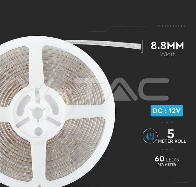 Led-Streifen V-tac 212035 VT-3528-12V IP65 blaues Licht-5 Meter