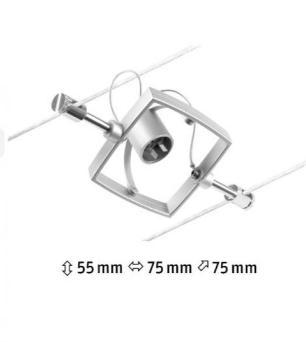 Spot singolo Mac II Paulmann 94431-Gu5,3 cromo opaco