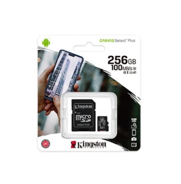 Kingston Canvas Select Plus 256GB Micro SD Karte mit SD Adapter-SDCS2256GB