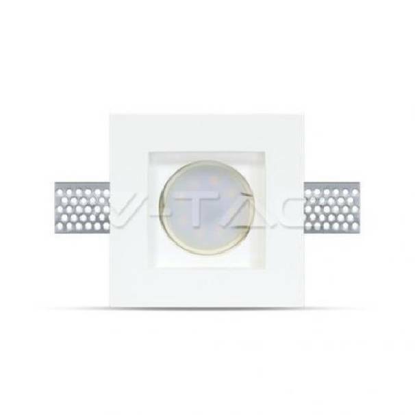 FARETTO INCASSO IN GESSO QUADRO ATTACCO GU10 3651