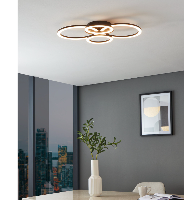 Plafoniera led Eglo Parrapos-Z 41W 3000-6500K nero - 900319