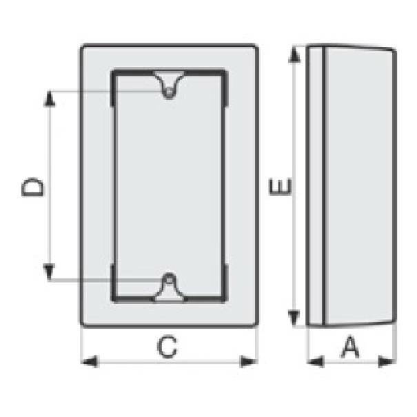 BOCCHIOTTI SCATOLA PORTA APPARECCHI SMN 4-3 W 06808