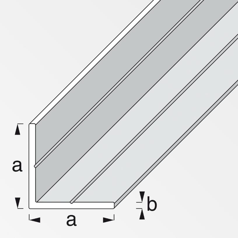 Profilo angolare con lati uguali Alfer Aluminium lunghezza 2,5m - 25586 02
