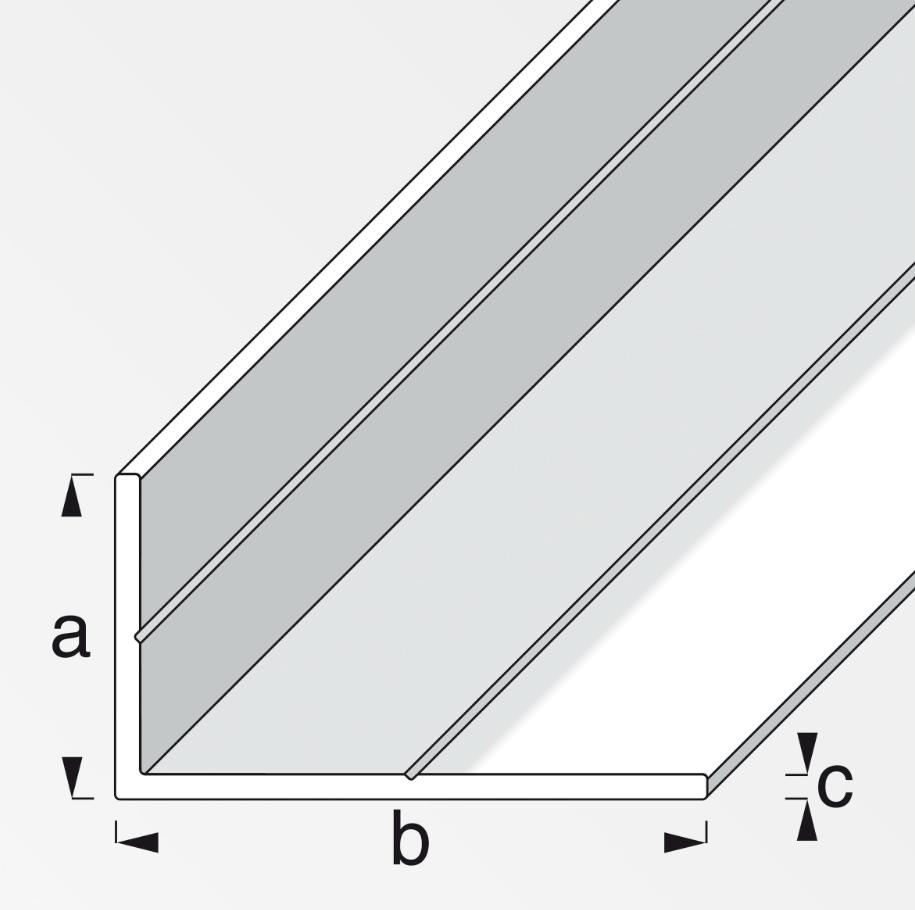 Canala angolare Alfer Aluminium 15.5x27.5x1.5mm lunghezza 2.5m naturale - 25666 02