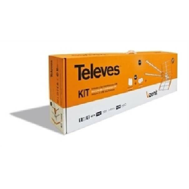TELEVES KIT ANTENNA V ZENIT + AMPLIFICATORE DA PALO LTE + ALIMENTATORE 149290
