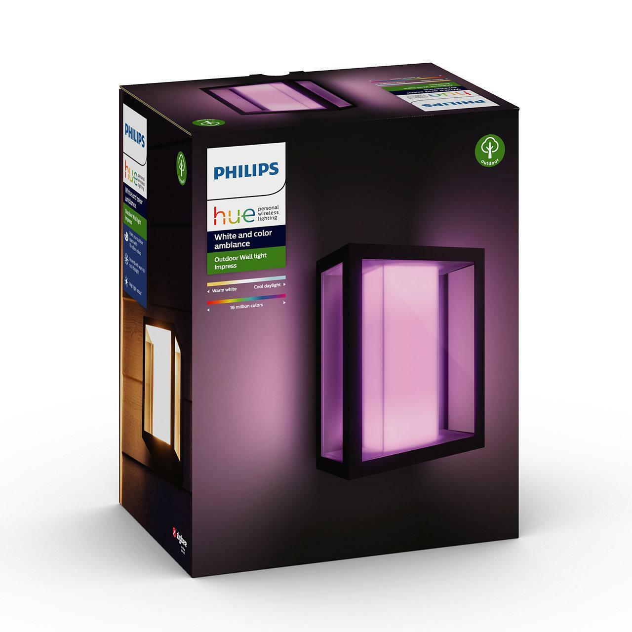 PHILIPS HUE LAMPADA IMPRESS NERA DA PARETE PER ESTERNI 1743030P7