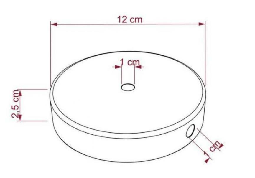 Rosone Cilindrico In Metallo Creative Cables - Diametro 120mm, Per Cablaggi - Foto 9