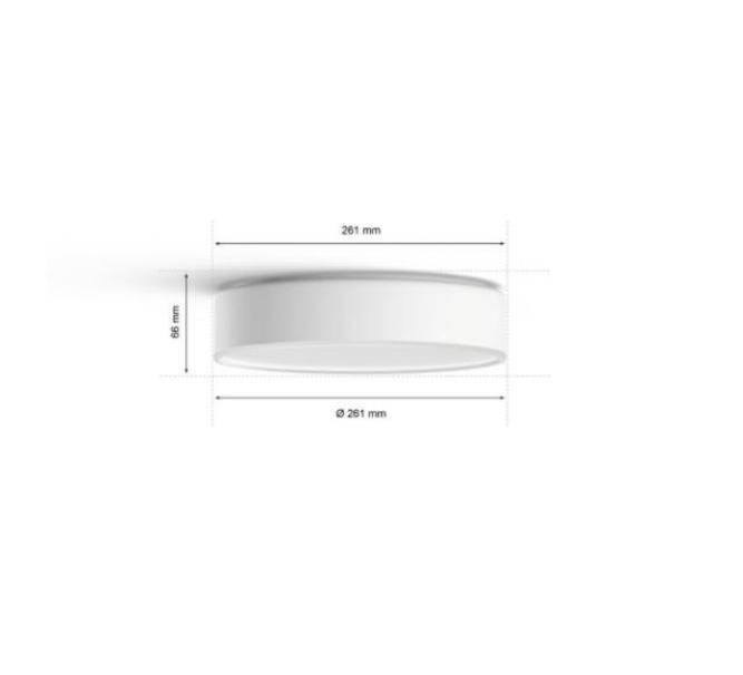 PHILIPS HUE ENRAVE S PLAFONNIER LED 9,6W 2200-6500K 250MM BLANC 915005996401 4115831P6 PHILIPS HUE ENRAVE S PLAFONNIER LED 9,6W 2200-6500K 250MM BLANC 915005996401 4115831P6