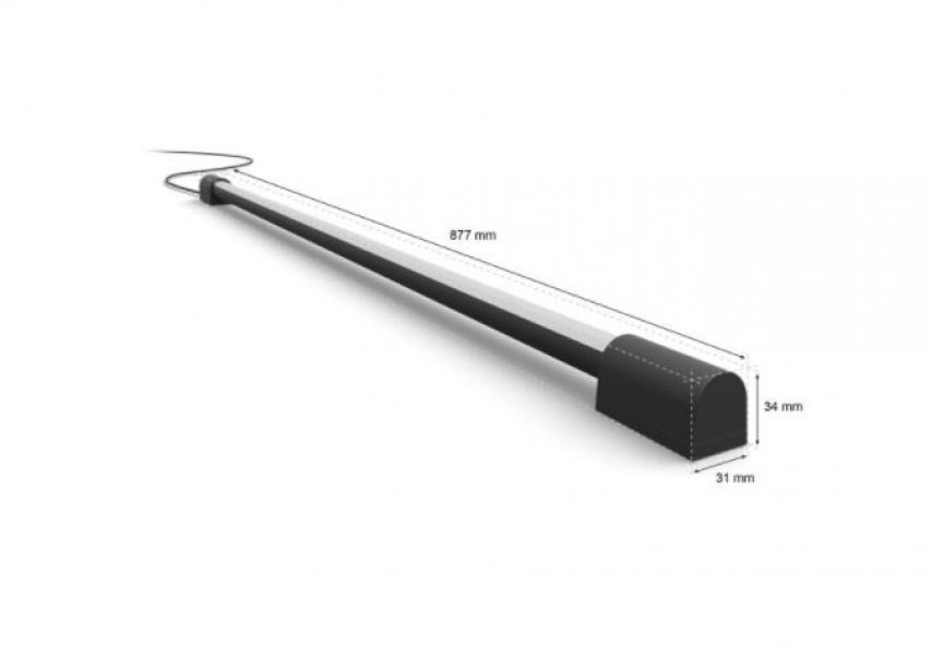 PHILIPS HUE PLAY GRADIENT LIGHT TUBE COMPACT 2000-6500K FÜR FERNSEHER VON 40 BIS 55 ZOLL SCHWARZ 915005988001 17630600 PHILIPS HUE PLAY GRADIENT LIGHT TUBE COMPACT 2000-6500K FÜR FERNSEHER VON 40 BIS 55 ZOLL SCHWARZ 915005988001 17630600