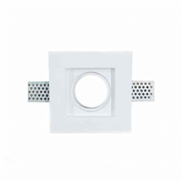 FARETTO INCASSO IN GESSO QUADRO ATTACCO GU10 3651