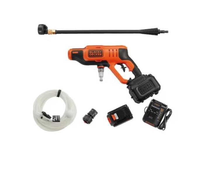 Black & Decker 18V nettoyeur haute pression avec batterie 2Ah et chargeur - BCPC18D1-QW Black & Decker 18V nettoyeur haute pression avec batterie 2Ah et chargeur - BCPC18D1-QW