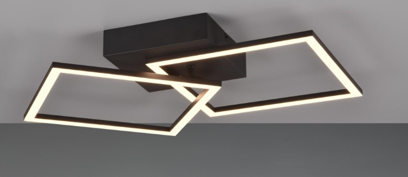 Led-Deckenleuchte Trio Lighting Trail 20W 3000K mattschwarz - R64492132  