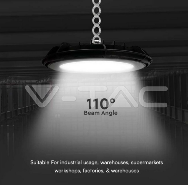 V-tac Industrie-LED-Hängeleuchte 200W 4000K Schwarz VT-90201 - 10204  