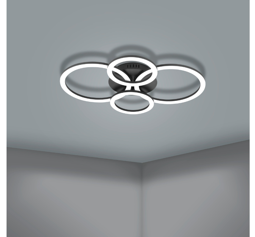 Plafoniera led Eglo Parrapos-Z 41W 3000-6500K nero - 900319