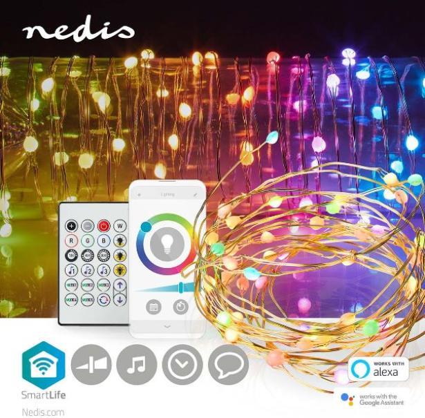 Filo led Nedis smart wifi multi colore IP20 5 metri-WIFILX51RGB