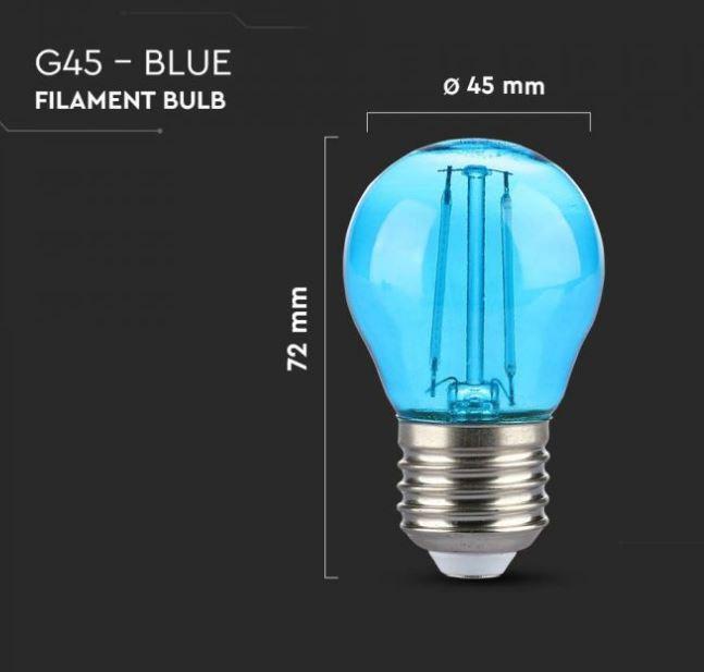 LED-Lampe G45 V-tac 2W E27 blau VT-2132-B-N -7412 - 217412